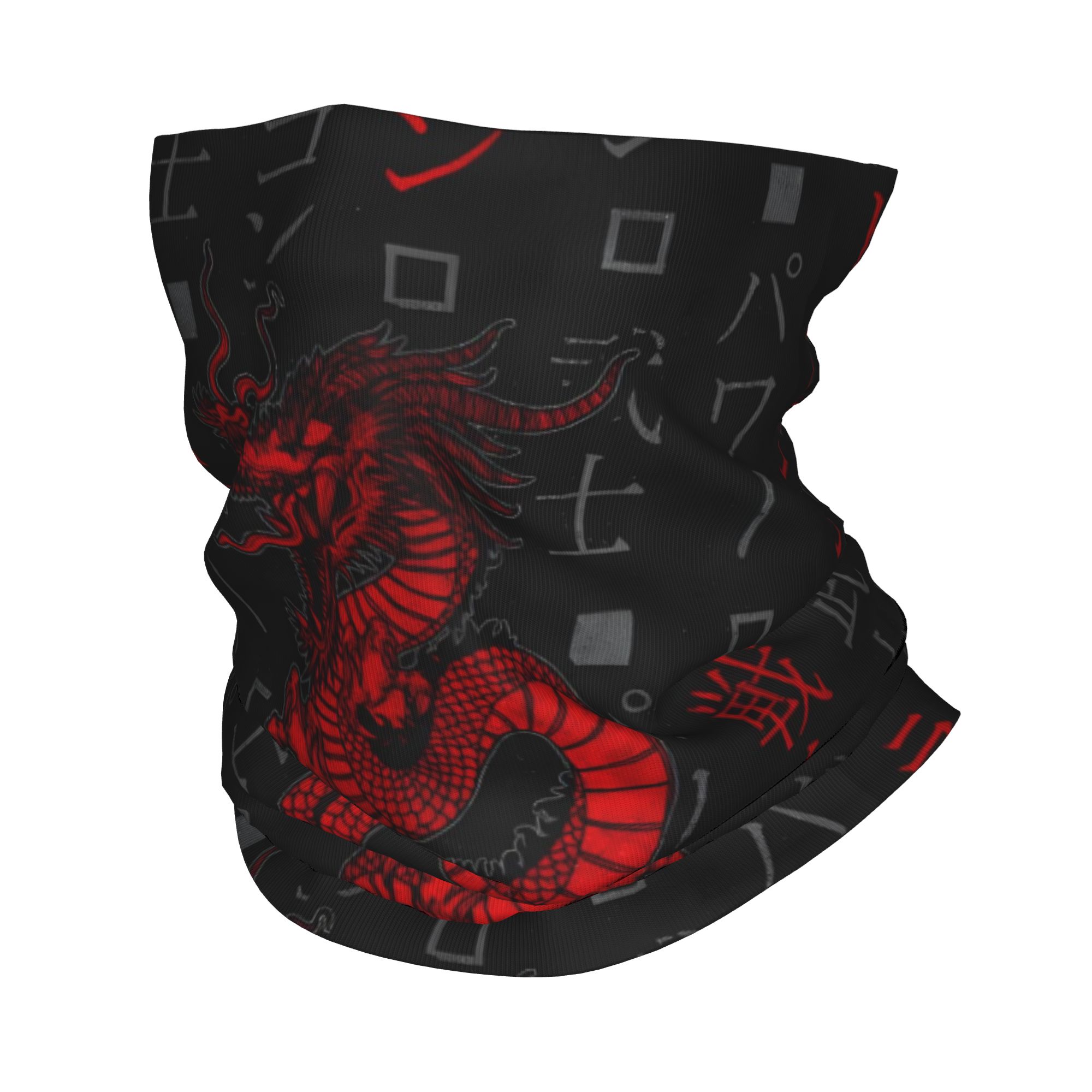 Neck Gaiter Face Cover - 레드 드래곤 동물 반다나 넥 게이터