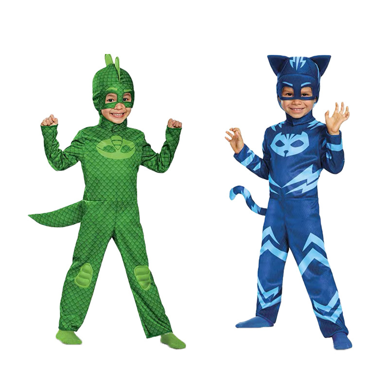 코스프레 블루 파자마 어린이 애니메이션 히어로 코스튬  - Kids Face Mask 리뷰 및 가격