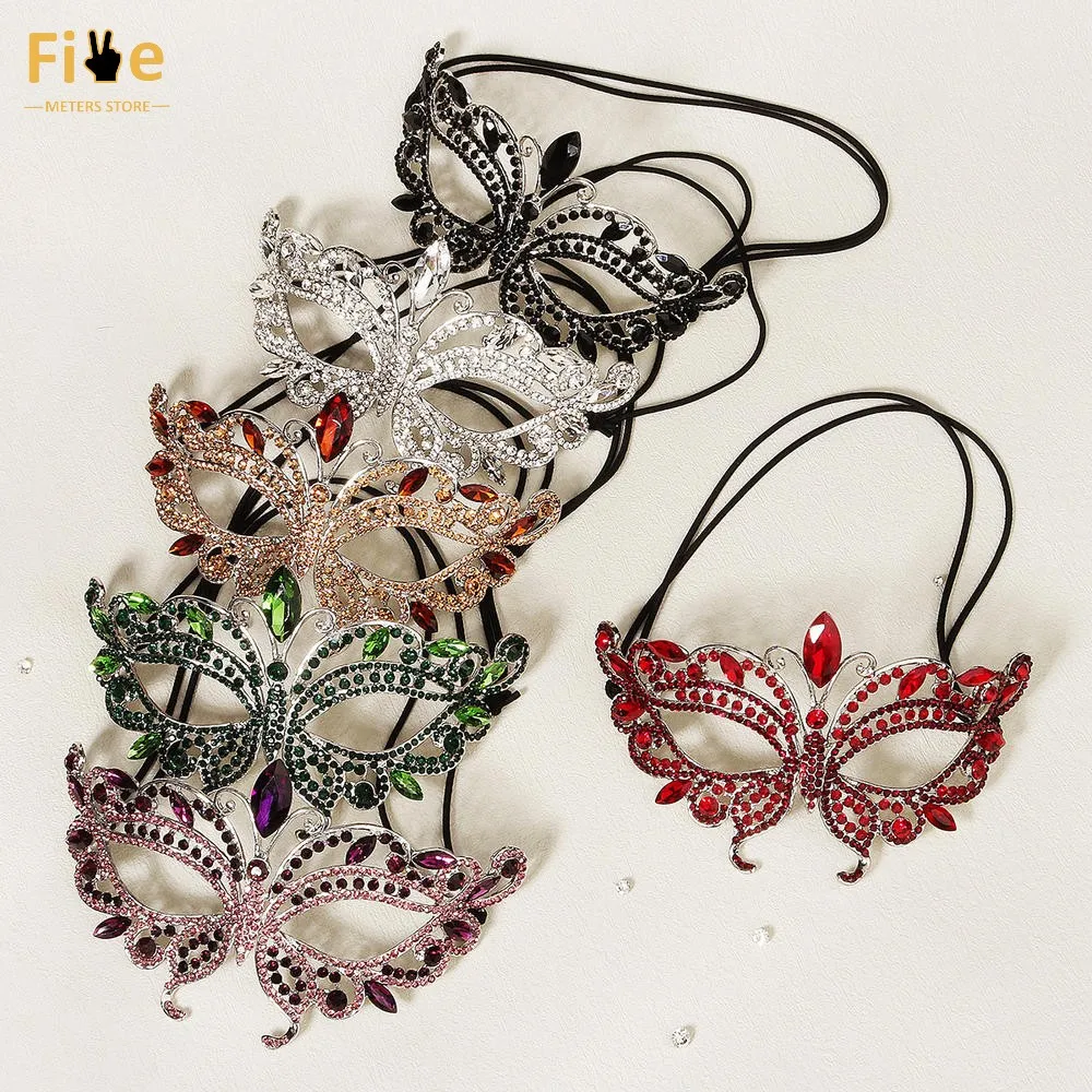1pc 섹시한 여성 여왕 반짝이 라인 석 가장 무도회  - Respirator Half Face 리뷰 및 가격