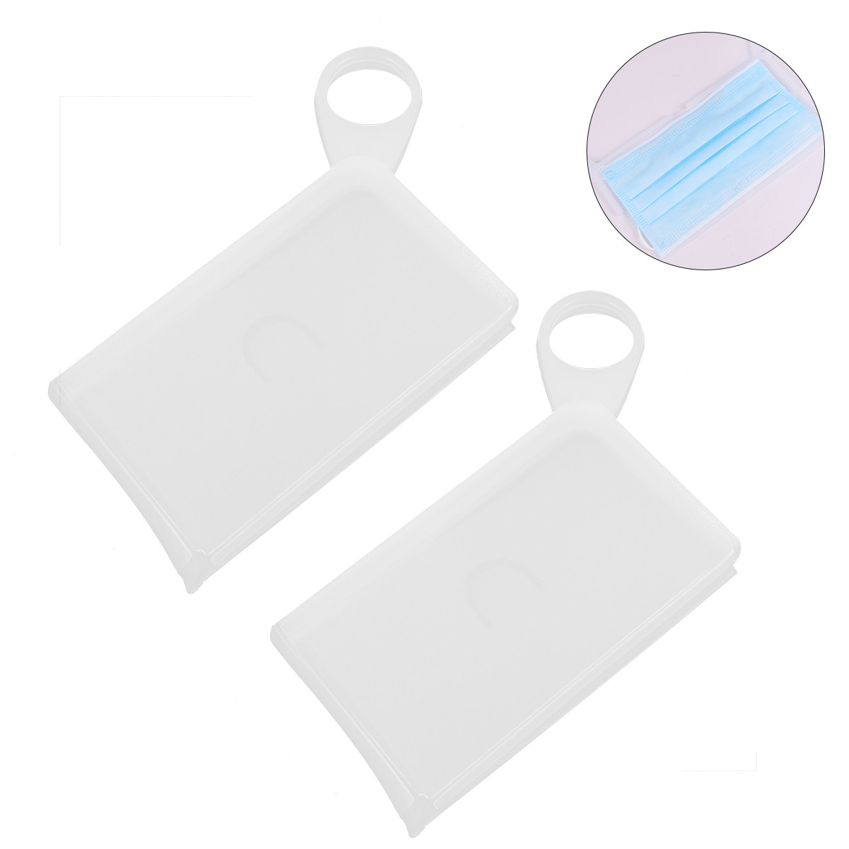 2개 세트, 식품 등급 실리콘 소재의 마스크 보관함,  - Face Mask Storage Box 리뷰 및 가격