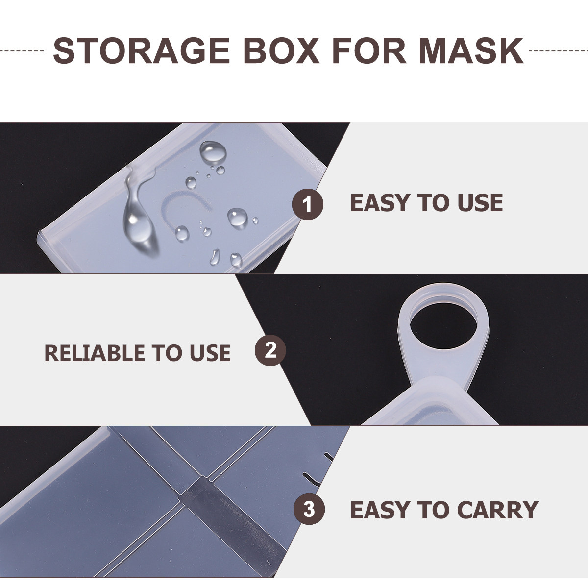 2개 세트, 식품 등급 실리콘 소재의 마스크 보관함,  - Face Mask Storage Box 리뷰 및 가격