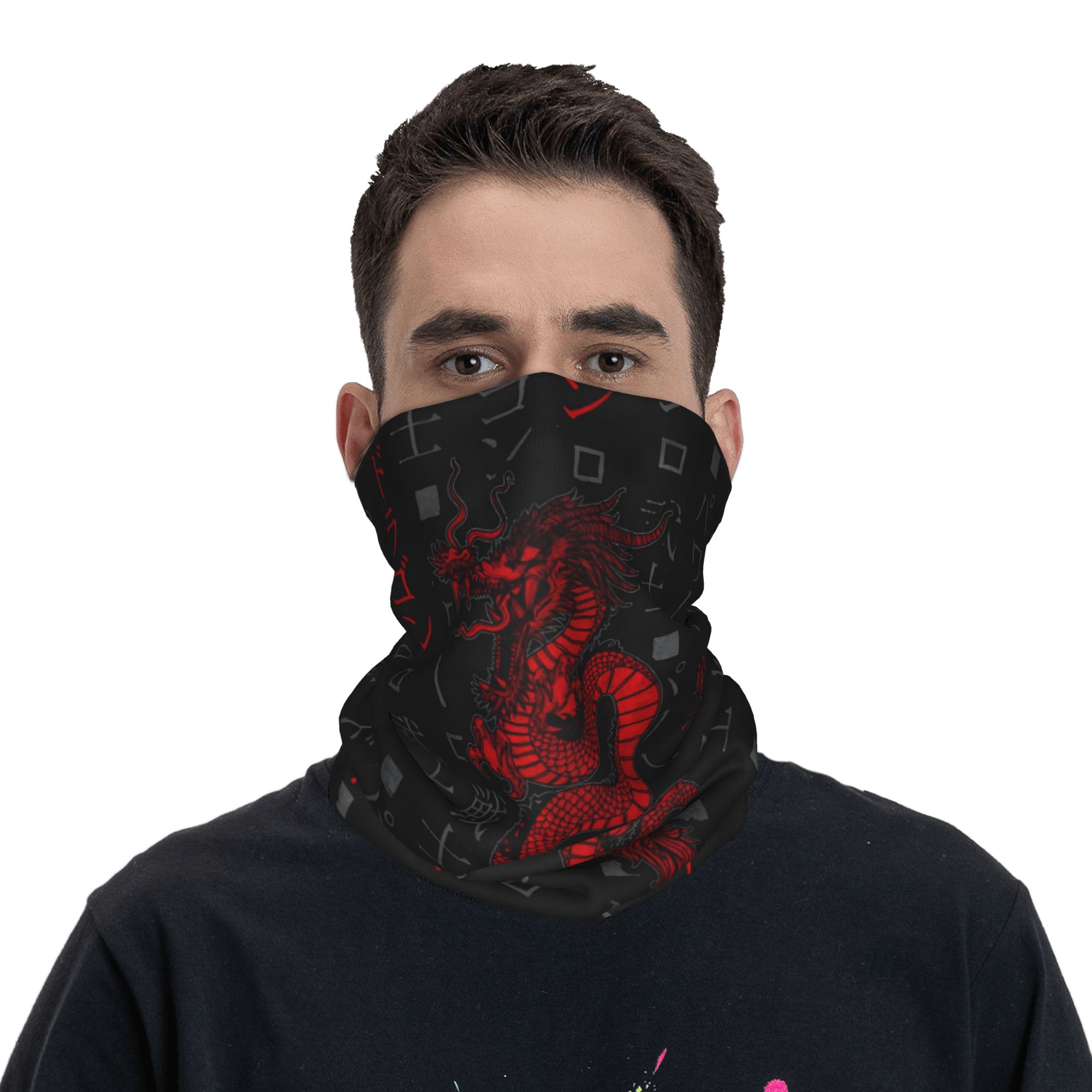 레드 드래곤 동물 반다나 넥 게이터 방풍 페이스 스카프 - Neck Gaiter Face Cover 리뷰 및 가격